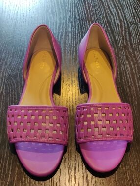 Talbots Bright Fuchsia Woven Open-Toe Sandals